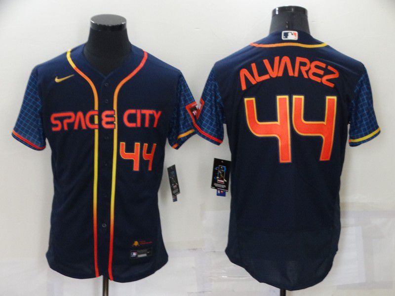 Men Houston Astros #44 Alvarez Blue City Edition Elite Nike 2022 MLB Jersey->houston astros->MLB Jersey